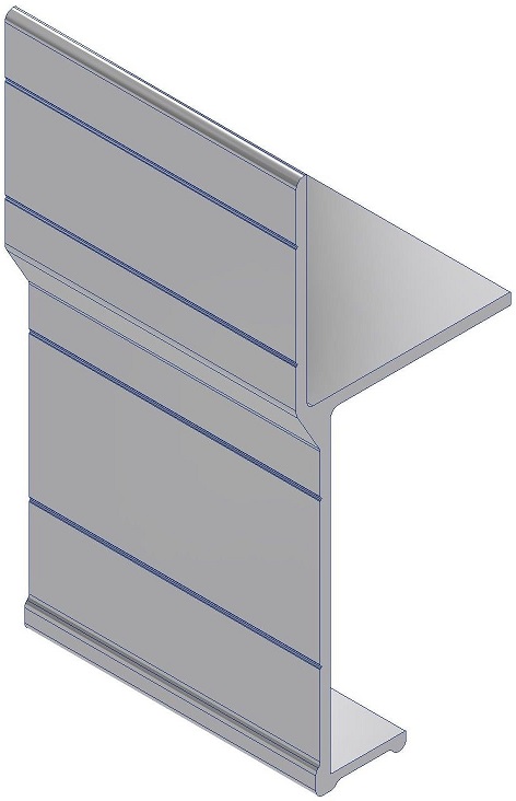 Profil skříně obvodu 108 / 187 mm, elox