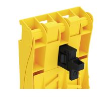 2 folding ORIGAMY E36 plastic wheel chocks, 320x120x151mm, black + 2 holders, LOKHEN (2)