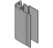 Rear edging profile K20, 25 x 64 mm - (aluminium/anodised)
