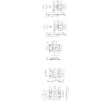 T-latch 92 mm, complete, stainless steel / plastic - pair (201)