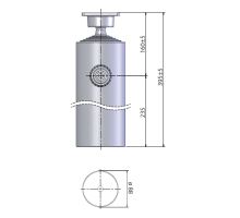 MARIZ hydraulic cylinder o125mm, 6-stage, stroke 1420mm, zinc, with valve for 1/2" connect (1)