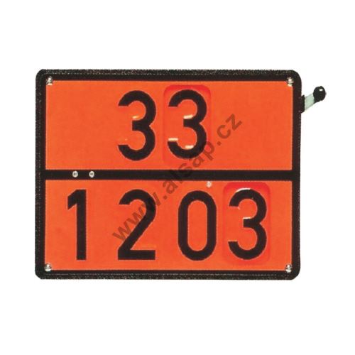 ADR reflective board 400×300mm, dangerous goods, petrol, diesel