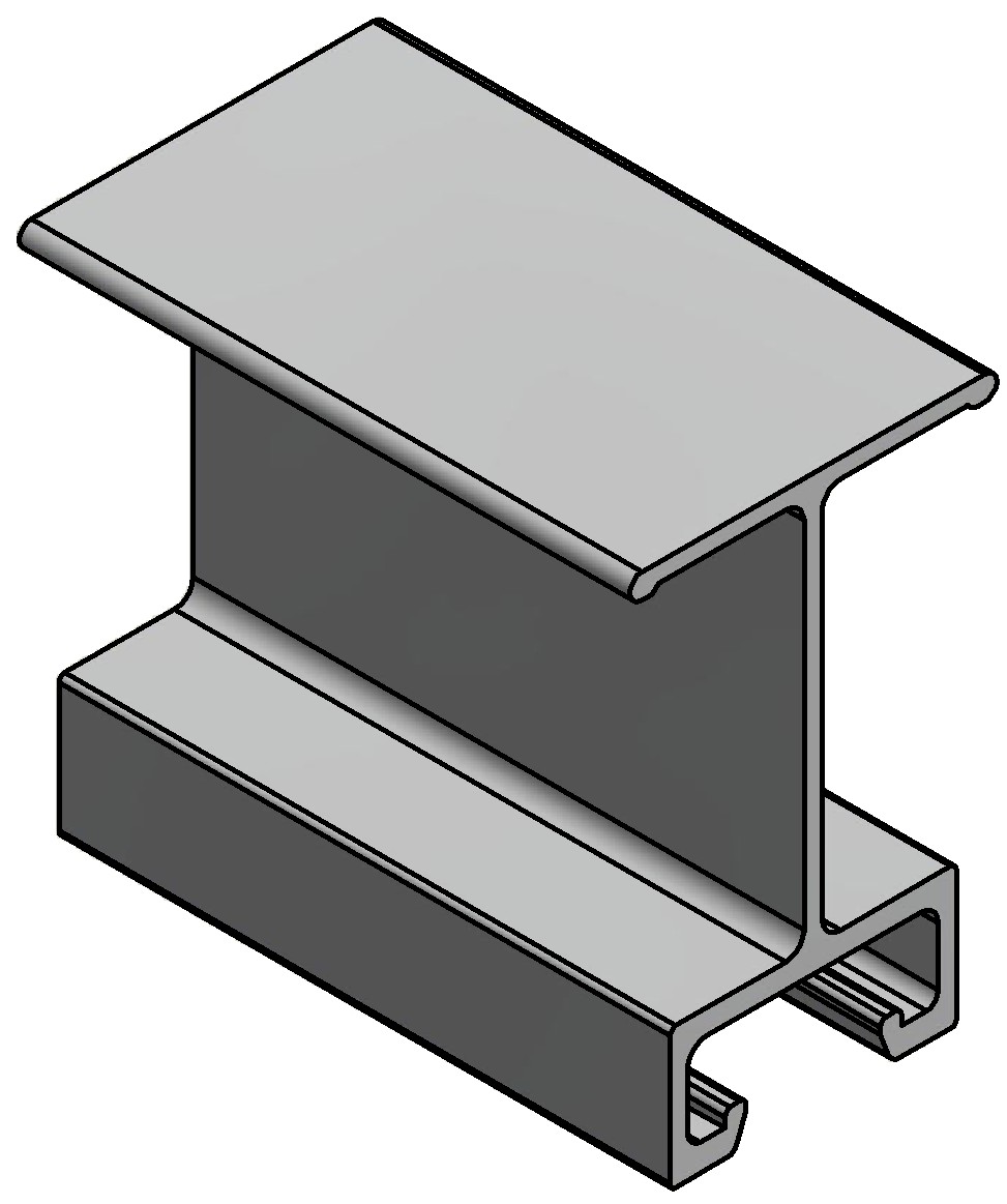Profil příčný 90 mm, elox černý