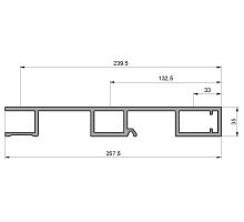 Sloupek CS zadní 257 mm, 6400mm - elox (1)