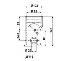 Pouzdro o 80mm, 24t, serie 3000, typ 1