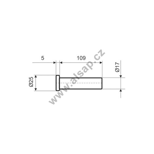 Steel hinge pin for dump truck post
