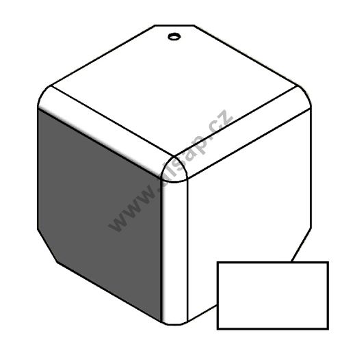 Corner cover for cabinet 105mm - for profile 85, R10, stainless steel / RAL9010 (745)