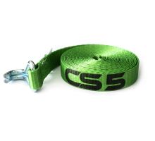 25 mm Lashing Strap, Ratchet WTR 800, Hook 002, 0.5+4.5m, Neon Green RAL6018 - logo CS5
