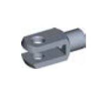 Gas spring end fitting, fork, M6