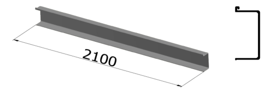 Zadní nárazník al pro odtahovku 197x2200