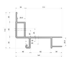CS12 front pillar profile, aluminum (1)