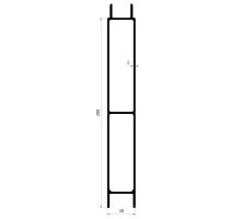 Middle profile for tipper dropside, 200x30 mm