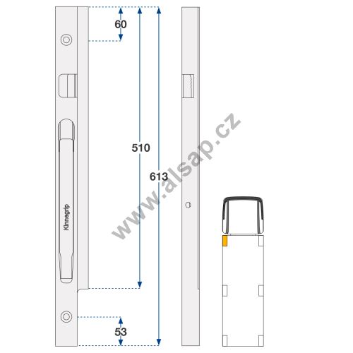 Front left column kinnegrip ZN, 400 - 1000 mm