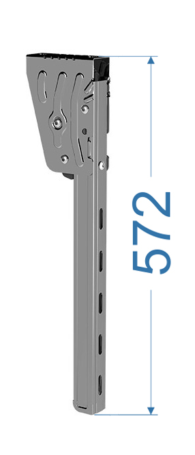 Držák boční zábrany, š=46 mm, l=572 mm, nerez, s homologací e11, takler