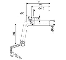Retaining pin for a 44mm housing, 3.5t, type 1
