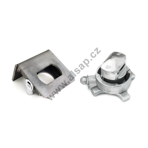 Exchangeable body lock S complete, left, 52 mm, with retractable counterpiece, steel (2)