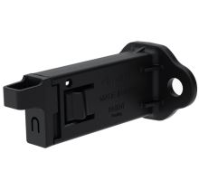 2 folding ORIGAMY E36 plastic wheel chocks, 320x120x151mm, black + 2 holders, LOKHEN (4)