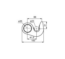 Central locking hook H120 A/35 (1)