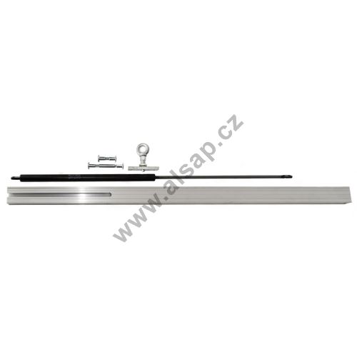 Pneumatic lifting 295 mm anodized - gas strut, aluminum profile, securing - for aluminum p