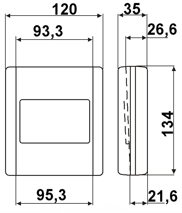 Kapsa klínu sloupku, 120/134 mm