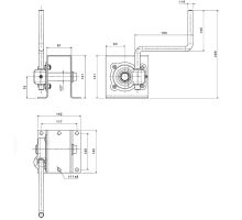 Spare winch 142x140x141mm with fixed handle, black paint (1)