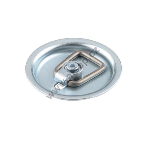 Recessed swivel lashing ring 500 daN, O84 × 12 mm, O6 mm ring + M8 bolt, zinc plated