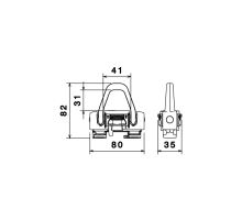 Eye for CTDIII KERL, eye D=25mm, load capacity 1000 daN according to EN 12640, zinc/plasti (1)