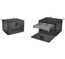 Bedna na nářadí ocelová, 500-1000mm, 64 l-233l, černý komaxit, BAWER PREMIUM E2