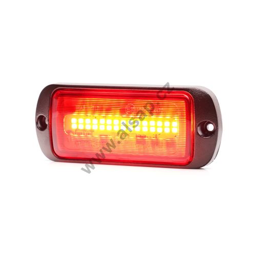 Warning light red PREDATOR - LED W217, 113 x 46 x 16 mm, synchronization, 3m cable
