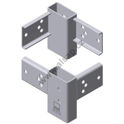 Corner connector 70 for groove, 80/3/135, for NEW system, 3 holes, hot-dip galvanized