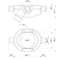 Cardan for tipper, CULLA02, for cylinder o112 mm, bearing o40 mm (1)