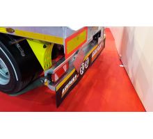 Chocking wedges G46 plastic R 460mm, 390x160x192mm, yellow LOKHEN DIN 76051 (5)