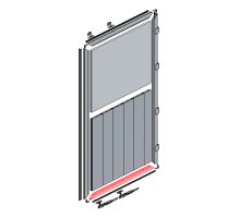 Right bottom / left top door profile, 1244 mm, aluminium