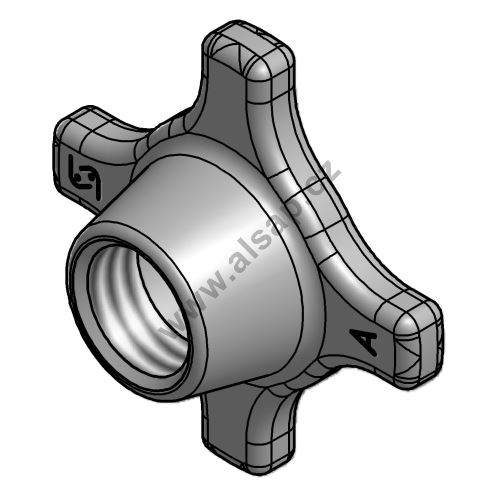Beam lock nut for interchangeable superstructure 52 mm