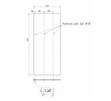 Door infill panel, 1149 × 3030 mm, RAL9010 – white / RAL9006 – silver
