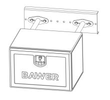 BAWER Stainless steel toolbox tubes, o30mm easy, METAL Y= 474-614mm (1)