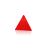 Red triangular reflector - rear, with screws