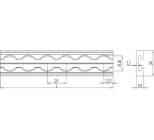 AirLine track o20 mm, aluminium, 34 x 9.6 mm (1)