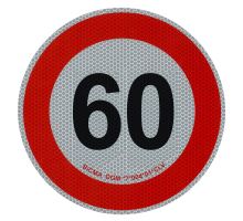 Reflective speed board, 190 mm, sticker with class 2 reflective foil