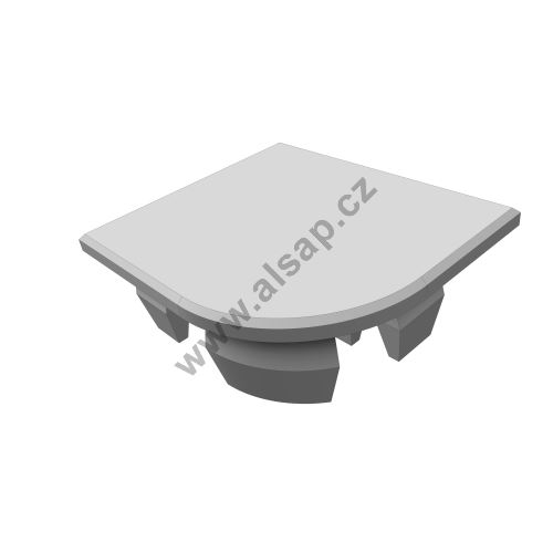 End cap for side barrier profile BABY and rear profile K20, right