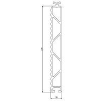 Bridge profile, center 233 x 30mm aluminum, ALSAP (1)