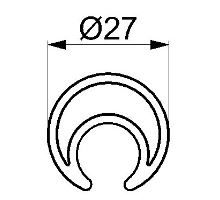 Profile for tensioning tarpaulin of 27 mm, from 2500 - 6600 mm (1)