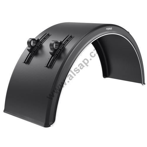 Plastic mudguard WL (white line), 430x2125x1300mm, adjustable brackets o42mm, DOMAR DK26
