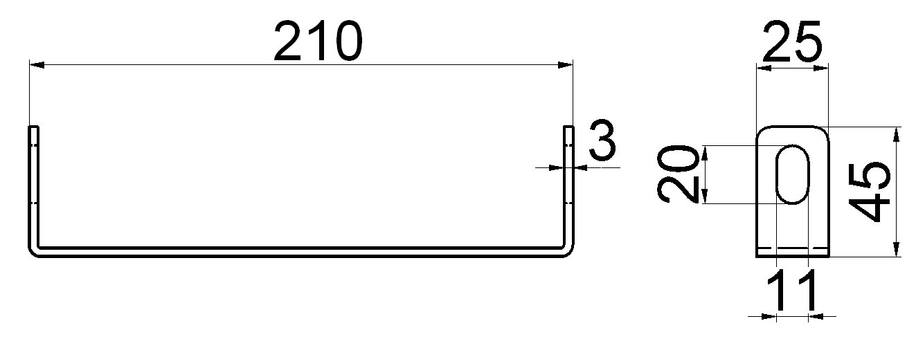 Držák kanystru do příčníku 210mm