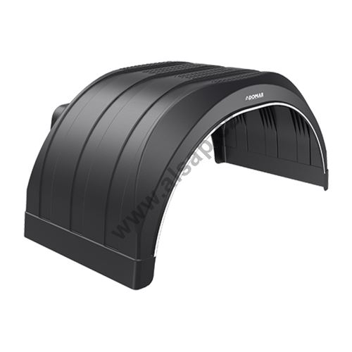Plastic mudguard with inner fitting system o42 mm, WL (white line), 670x1900x1275 mm
