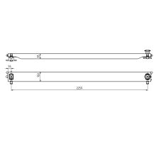 Beam for exchangeable superstructure 160x85 with locks, no holes, no rollers (2)