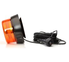 LED orange beacon, 1 mode, 12-24V, magnet, 7m spiral cable, cigarette lighter plug (3)