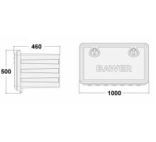 Plastic toolbox, from 400 to 1000 mm, from 25 l - 135 l, with BAWER logo, E0 (2)