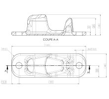 Counterpart of the hook on the surface - for the THIRIET rod closure