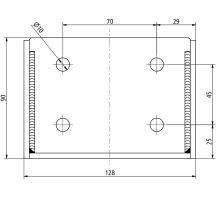 Front double mounting bracket for vehicles up to 5t, suitable for MB chassis (1)